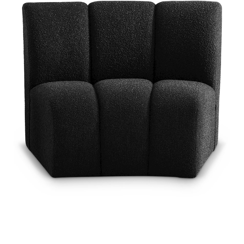 Infinity Black Boucle Fabric Modular Chair. Picture 1