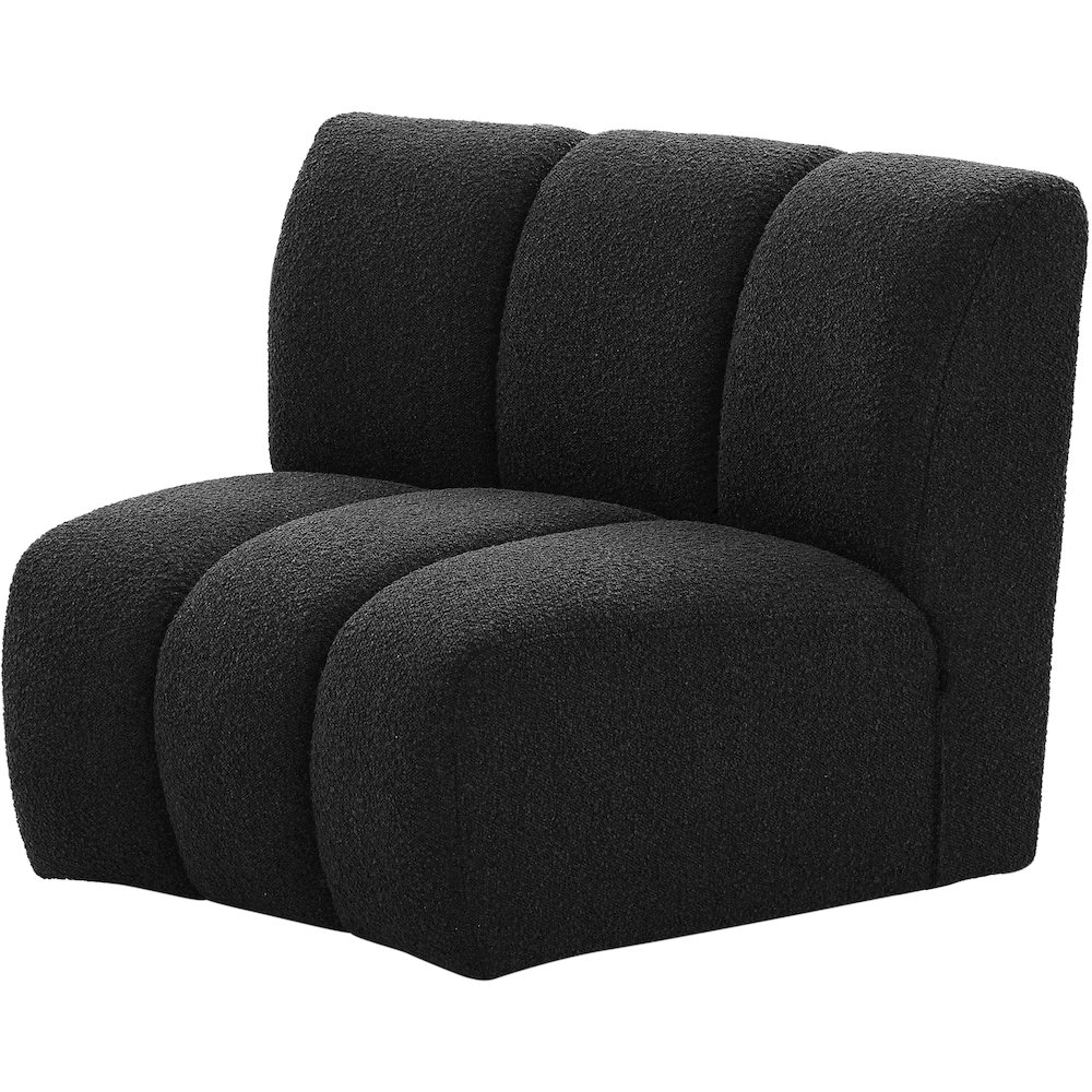 Infinity Black Boucle Fabric Modular Chair. Picture 2