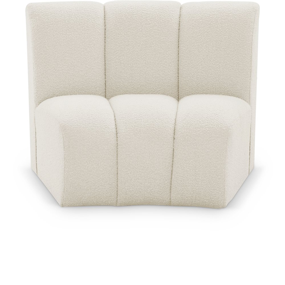 Infinity Cream Boucle Fabric Modular Chair. Picture 1