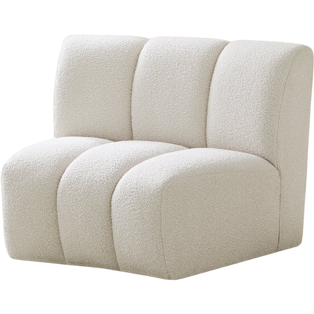 Infinity Cream Boucle Fabric Modular Chair. Picture 2