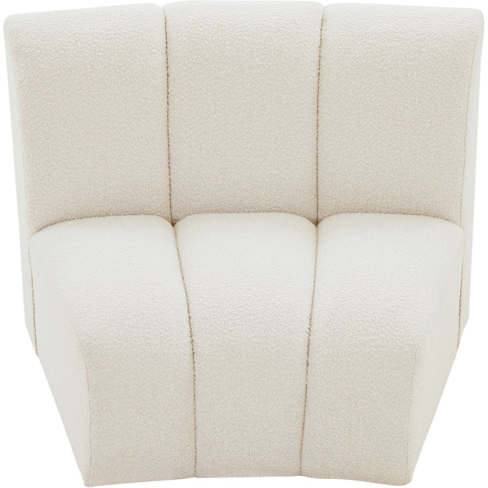 Infinity Cream Boucle Fabric Modular Chair. Picture 5