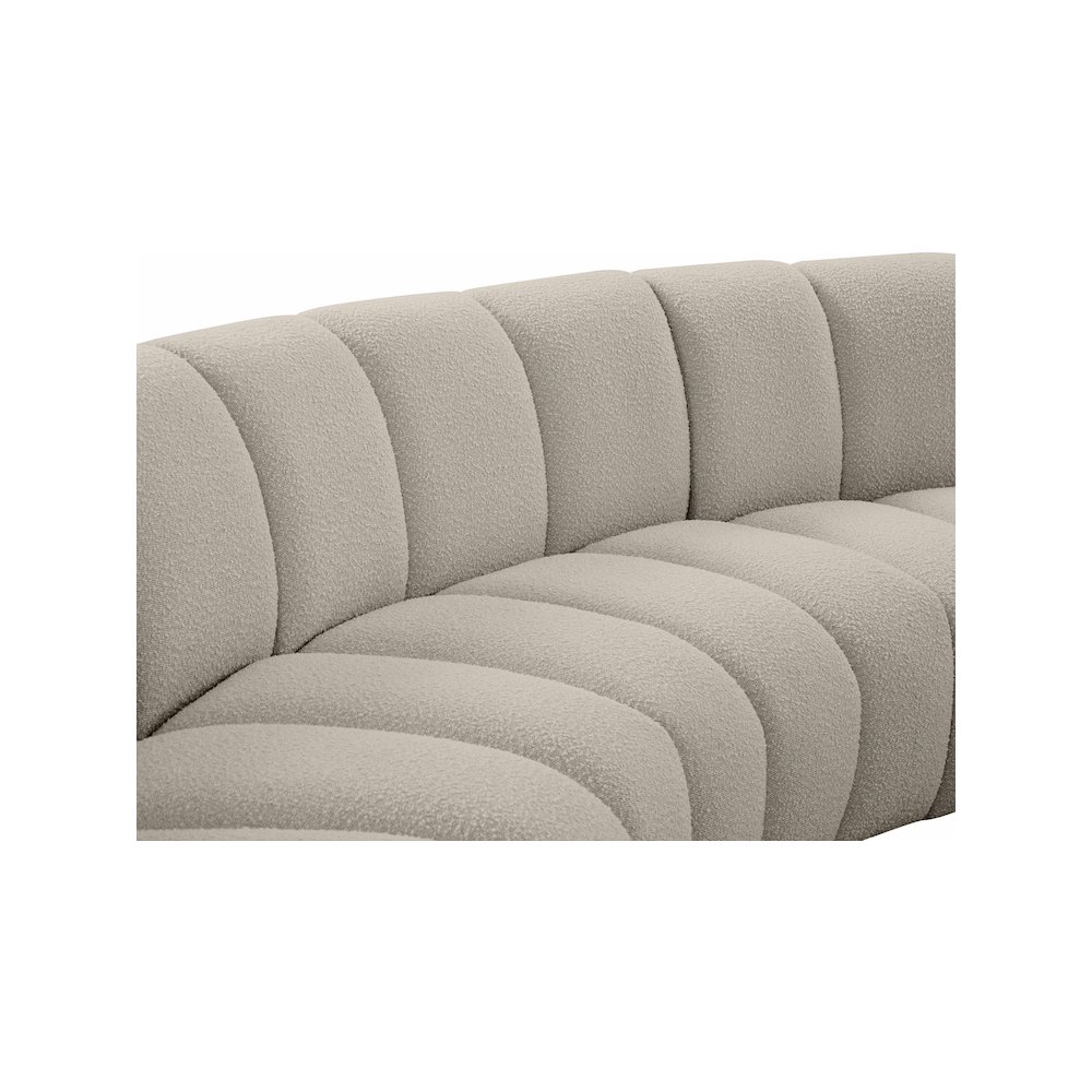 Infinity Brown Boucle Fabric 6pc. Modular Sectional. Picture 4