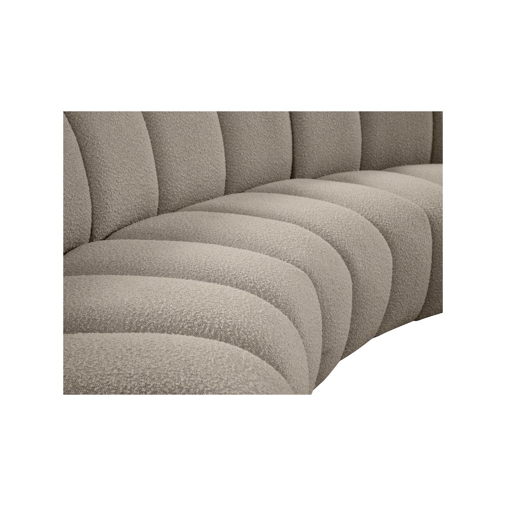 Infinity Brown Boucle Fabric 6pc. Modular Sectional. Picture 7
