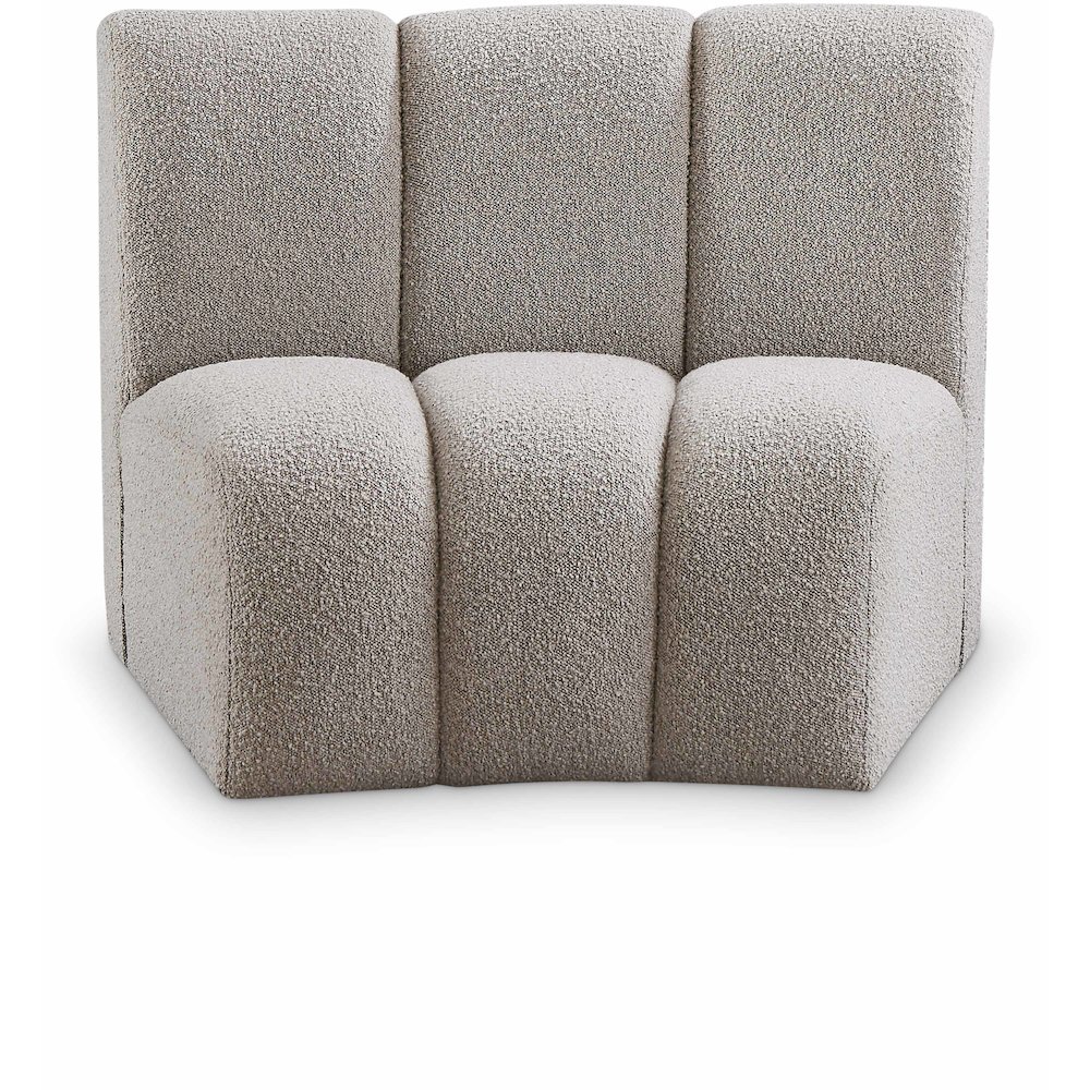 Infinity Brown Boucle Fabric Modular Chair. Picture 1