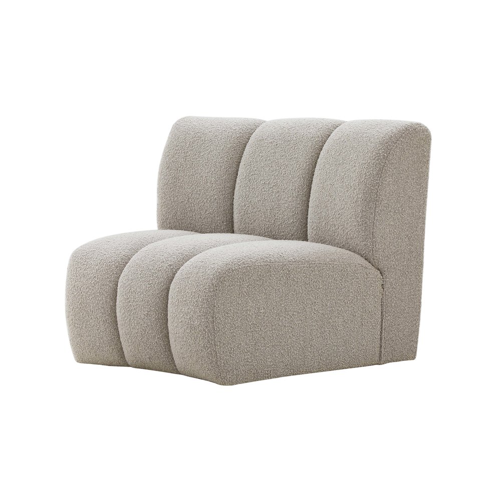 Infinity Brown Boucle Fabric Modular Chair. Picture 2