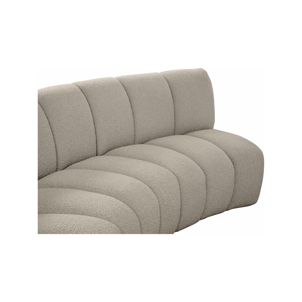 Infinity Brown Boucle Fabric 4pc. Modular Sectional. Picture 10