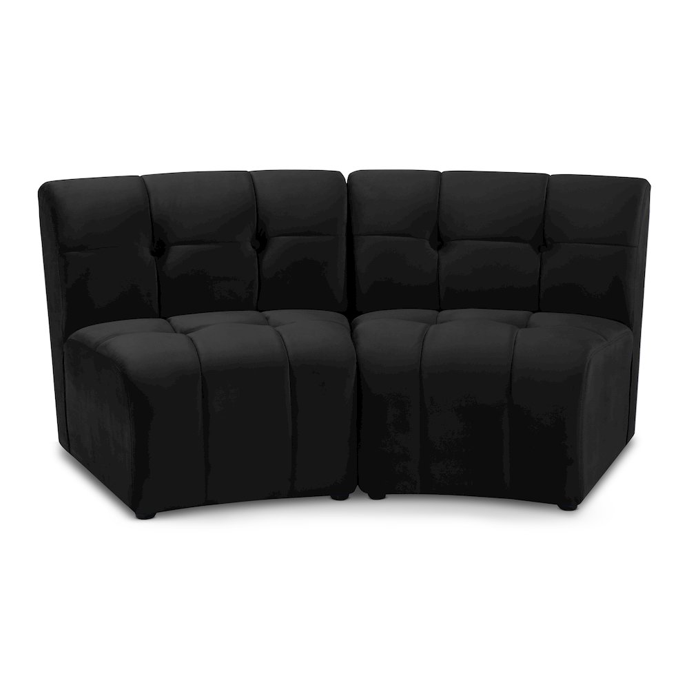 Limitless Black Velvet 2pc. Modular Sectional. Picture 1