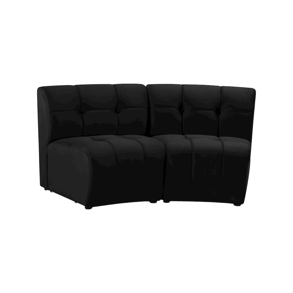 Limitless Black Velvet 2pc. Modular Sectional. Picture 2
