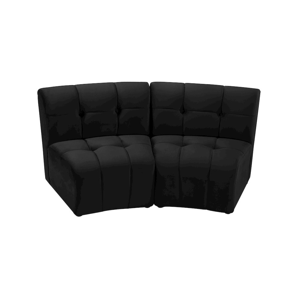 Limitless Black Velvet 2pc. Modular Sectional. Picture 4