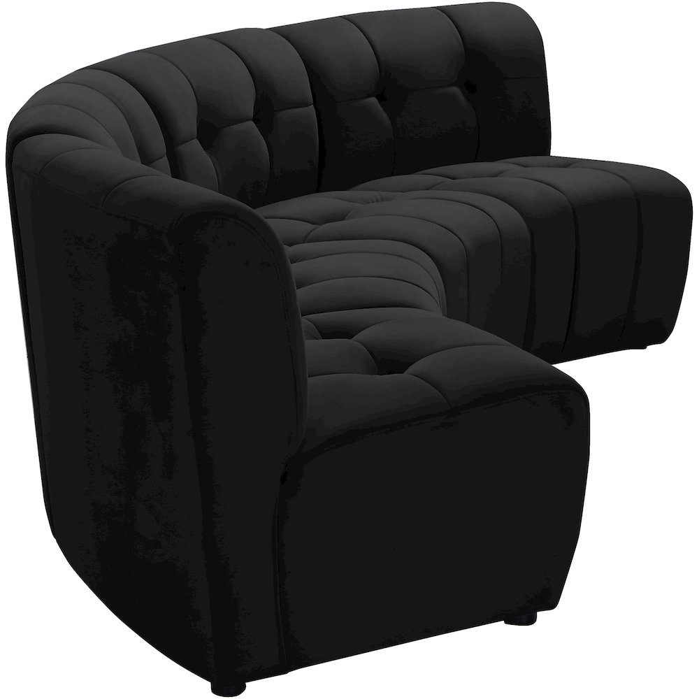 Limitless Black Velvet 4pc. Modular Sectional. Picture 5