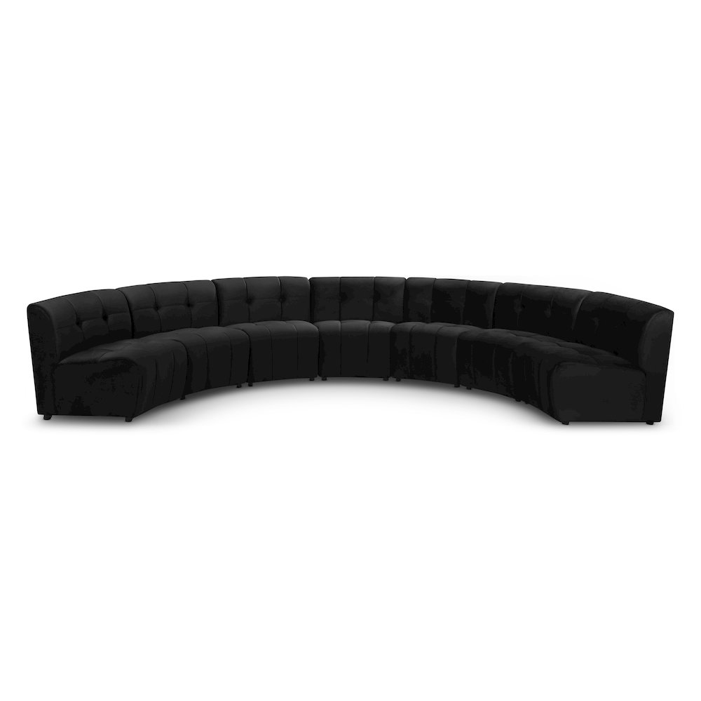 Limitless Black Velvet 7pc. Modular Sectional. Picture 1