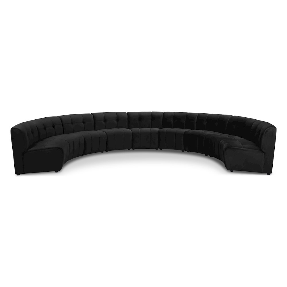 Limitless Black Velvet 9pc. Modular Sectional. Picture 1