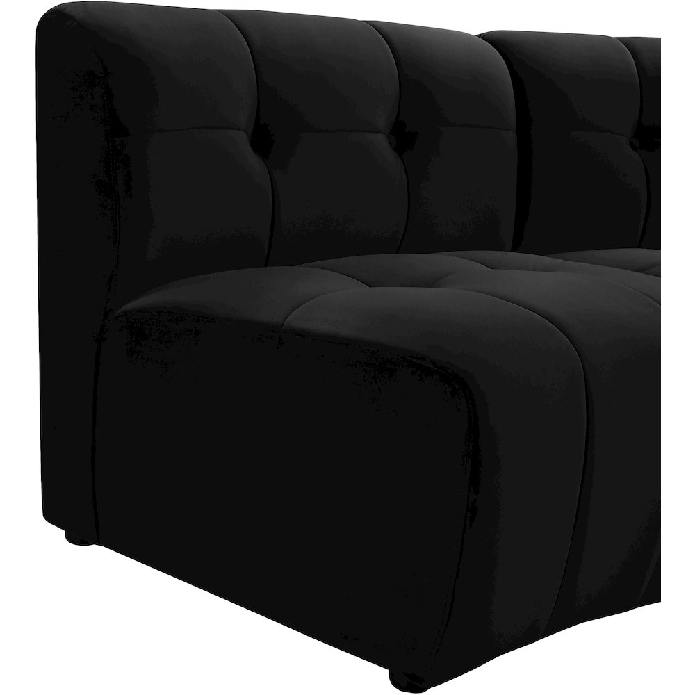 Limitless Black Velvet 9pc. Modular Sectional. Picture 9