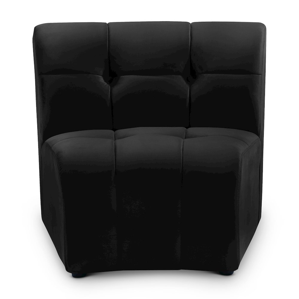 Limitless Black Velvet Modular Chair. Picture 1