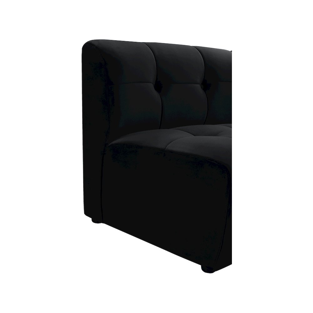 Limitless Black Velvet Modular Chair. Picture 9