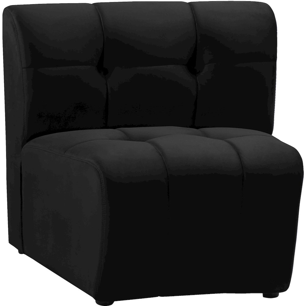 Limitless Black Velvet Modular Chair. Picture 2