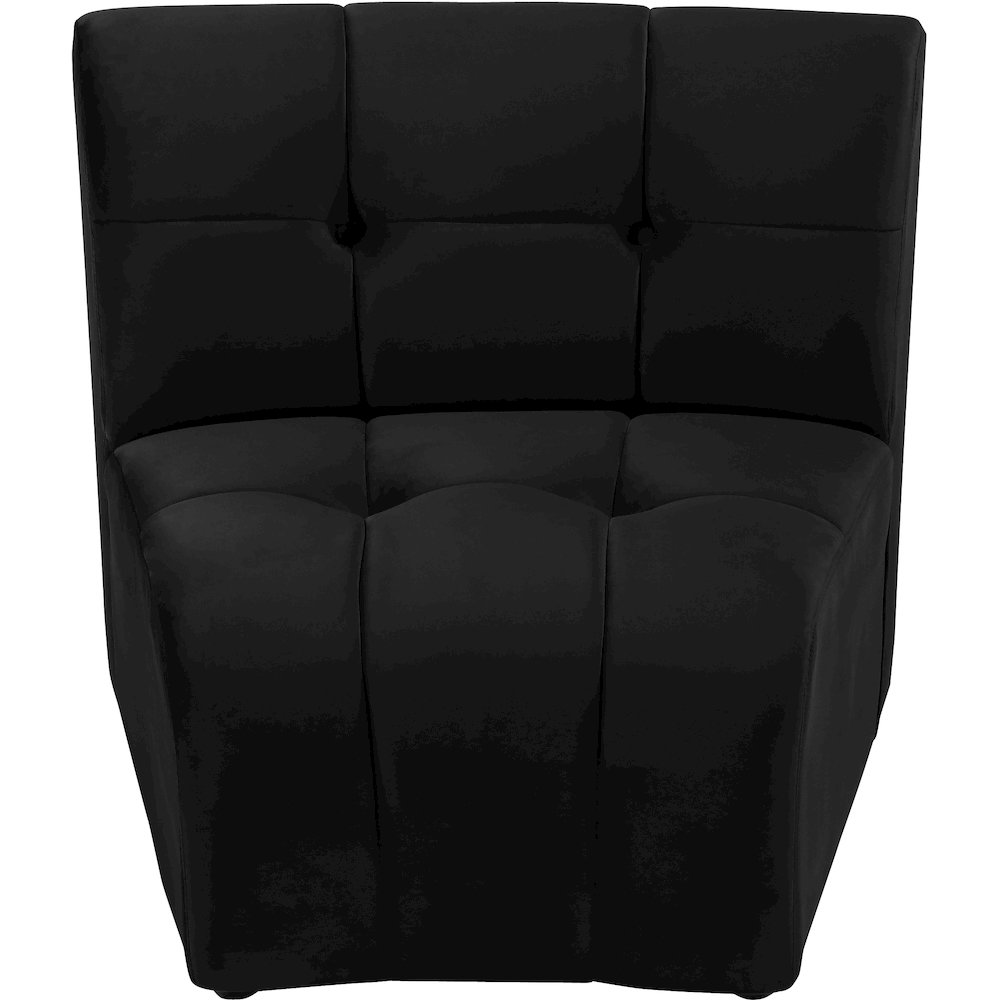 Limitless Black Velvet Modular Chair. Picture 4