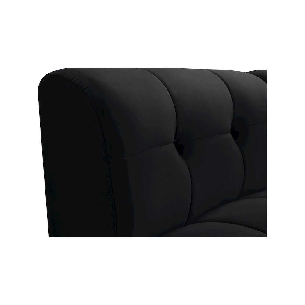 Limitless Black Velvet Modular Chair. Picture 8