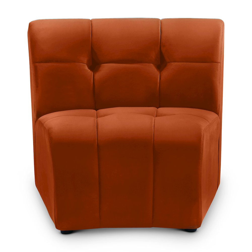 Limitless Cognac Velvet Modular Chair. Picture 1