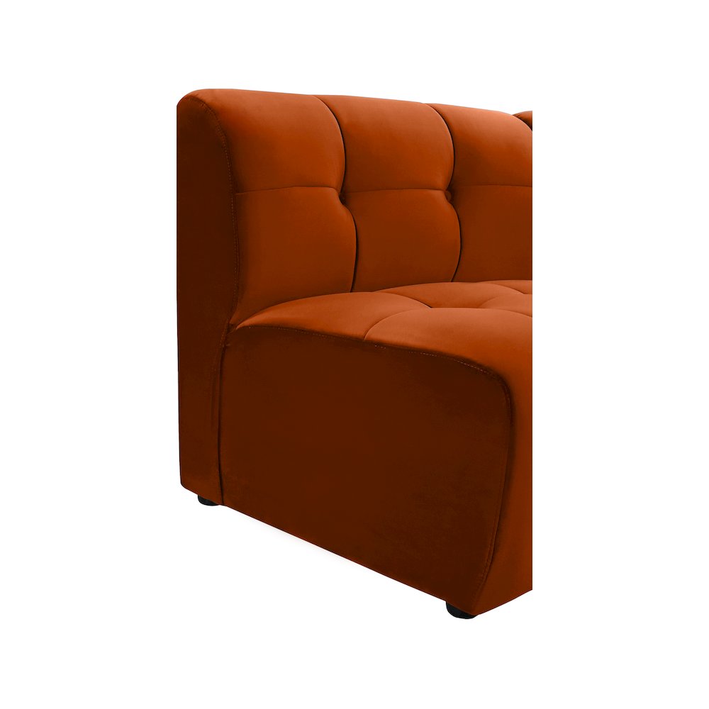 Limitless Cognac Velvet Modular Chair. Picture 9