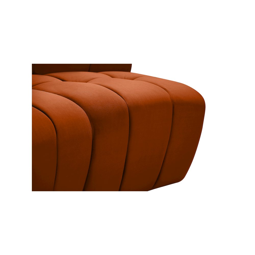 Limitless Cognac Velvet Modular Chair. Picture 11