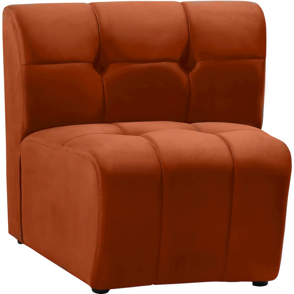 Limitless Cognac Velvet Modular Chair. Picture 2