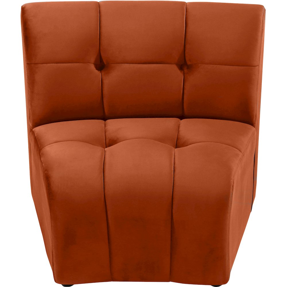 Limitless Cognac Velvet Modular Chair. Picture 4