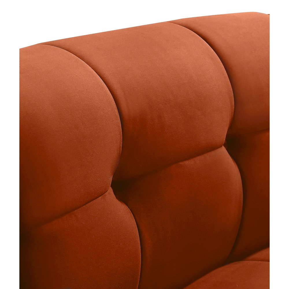 Limitless Cognac Velvet Modular Chair. Picture 5