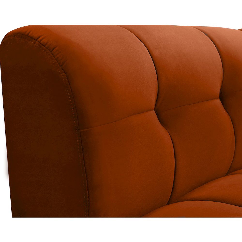 Limitless Cognac Velvet Modular Chair. Picture 8