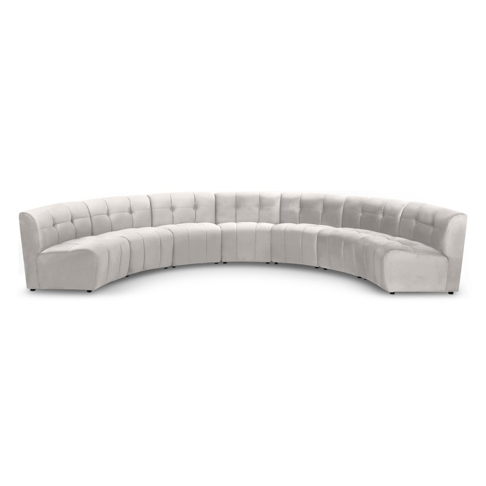 Limitless Cream Velvet 7pc. Modular Sectional. Picture 1