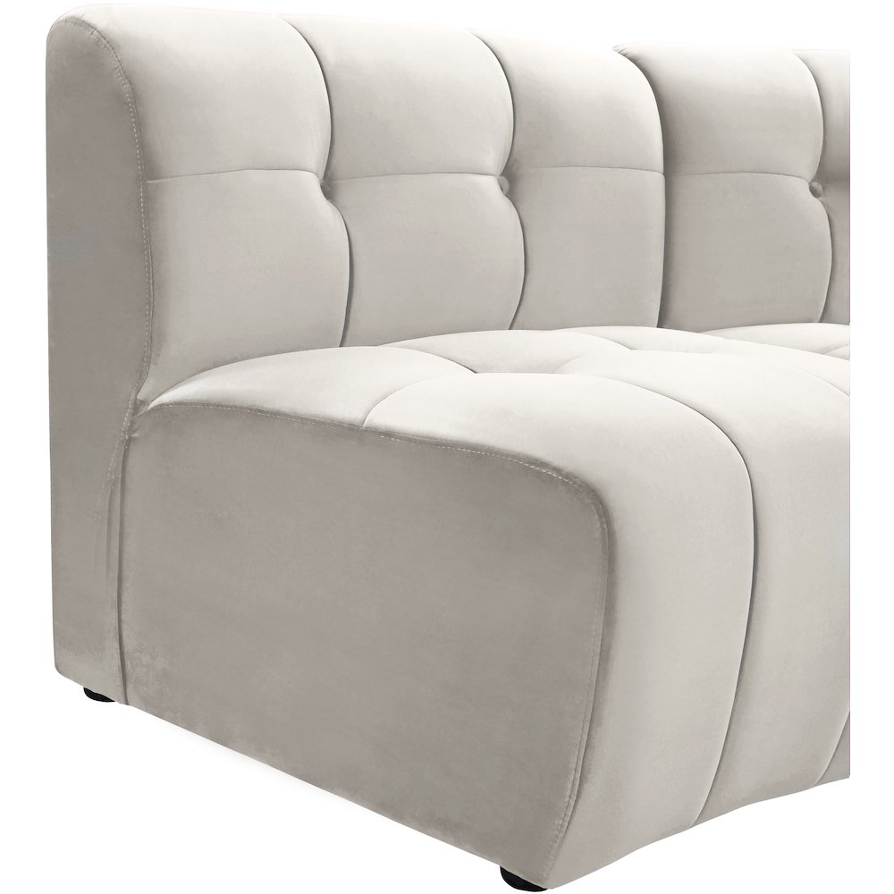 Limitless Cream Velvet 7pc. Modular Sectional. Picture 9