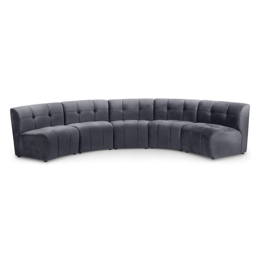 Limitless Grey Velvet 5pc. Modular Sectional. Picture 1