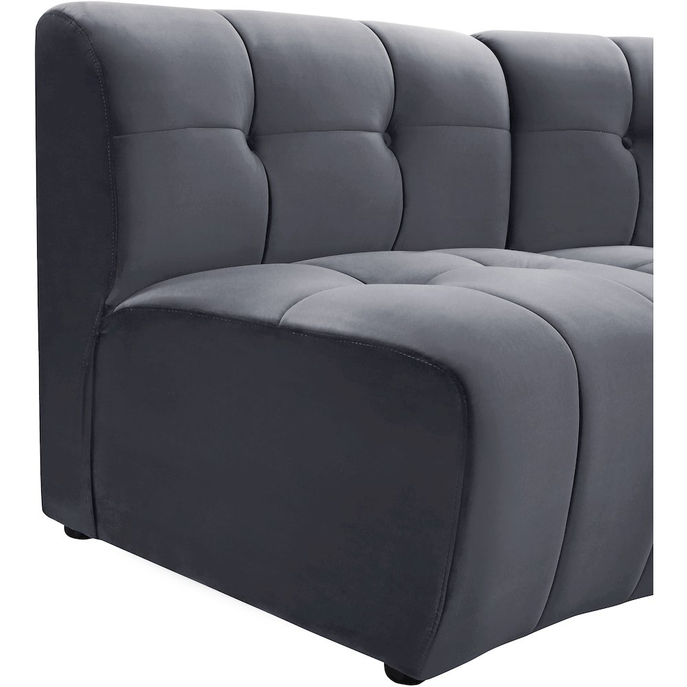 Limitless Grey Velvet 5pc. Modular Sectional. Picture 9