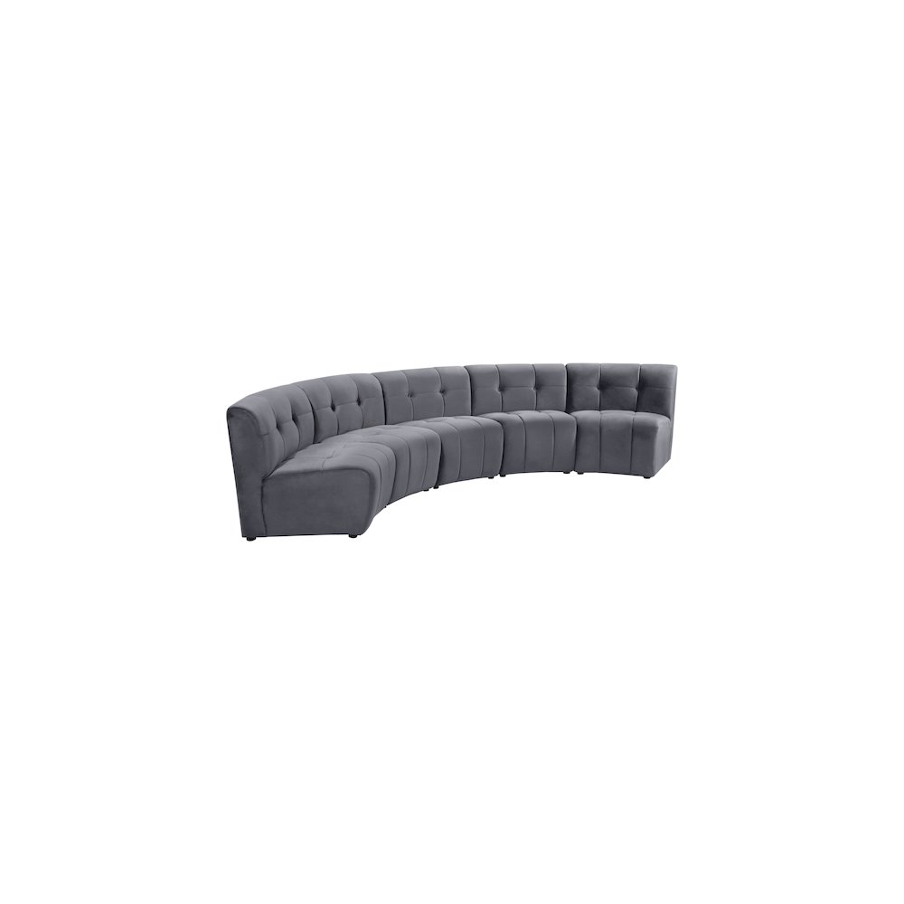 Limitless Grey Velvet 5pc. Modular Sectional. Picture 2