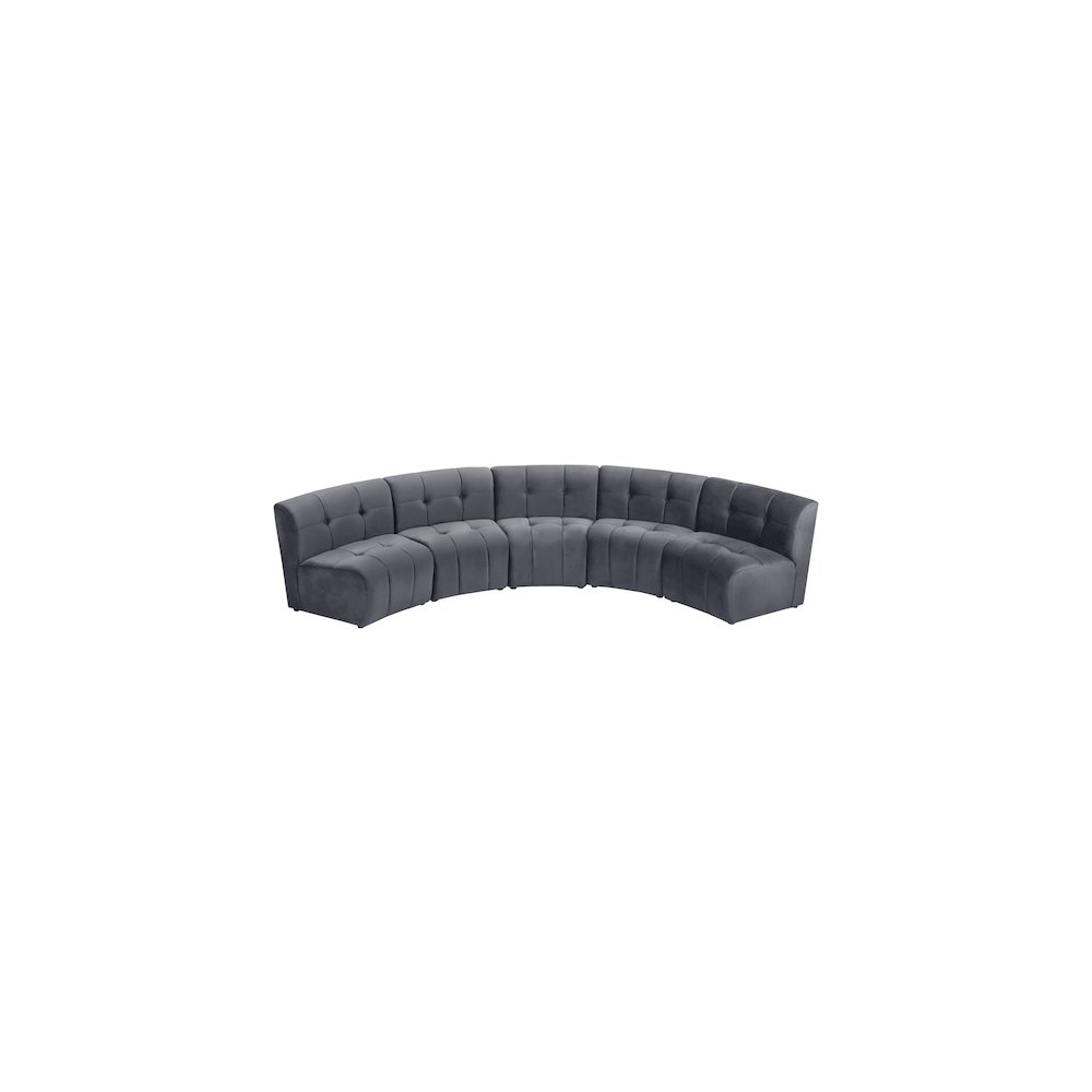 Limitless Grey Velvet 5pc. Modular Sectional. Picture 4