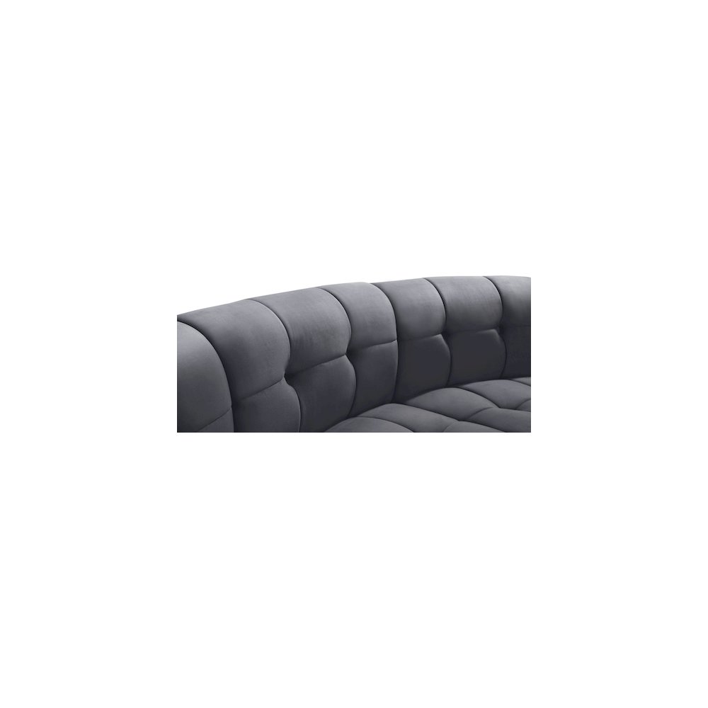Limitless Grey Velvet 5pc. Modular Sectional. Picture 5