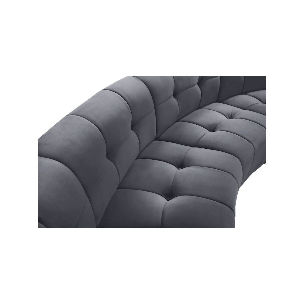 Limitless Grey Velvet 5pc. Modular Sectional. Picture 6