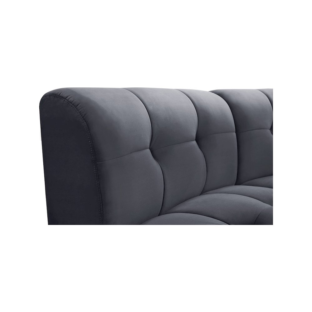 Limitless Grey Velvet 5pc. Modular Sectional. Picture 8