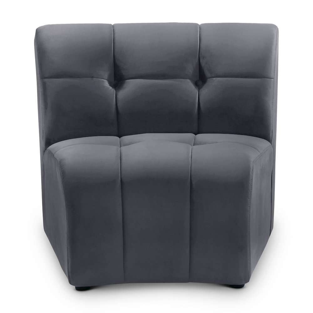 Limitless Grey Velvet Modular Chair. Picture 1