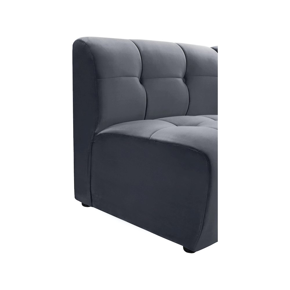Limitless Grey Velvet Modular Chair. Picture 9