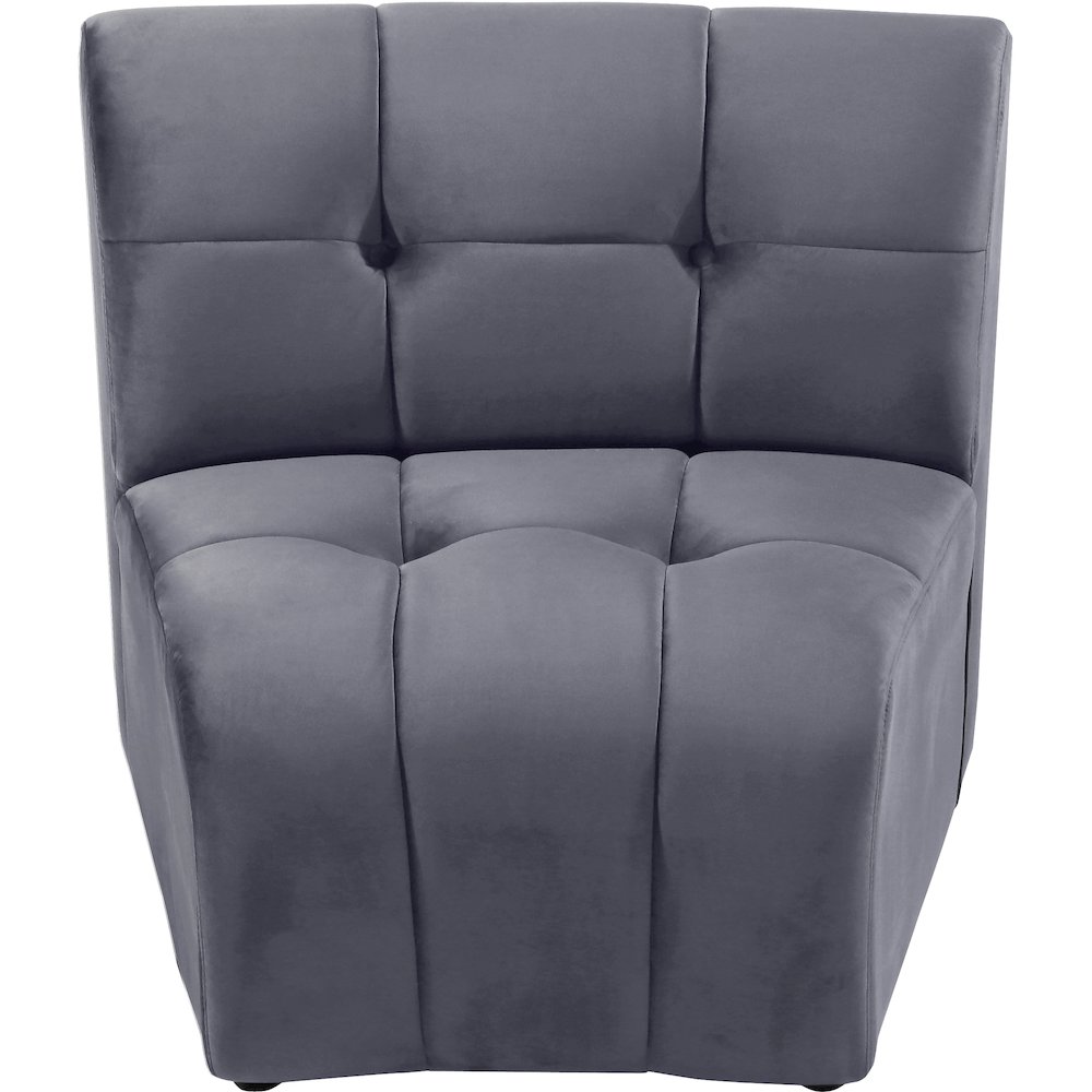 Limitless Grey Velvet Modular Chair. Picture 4