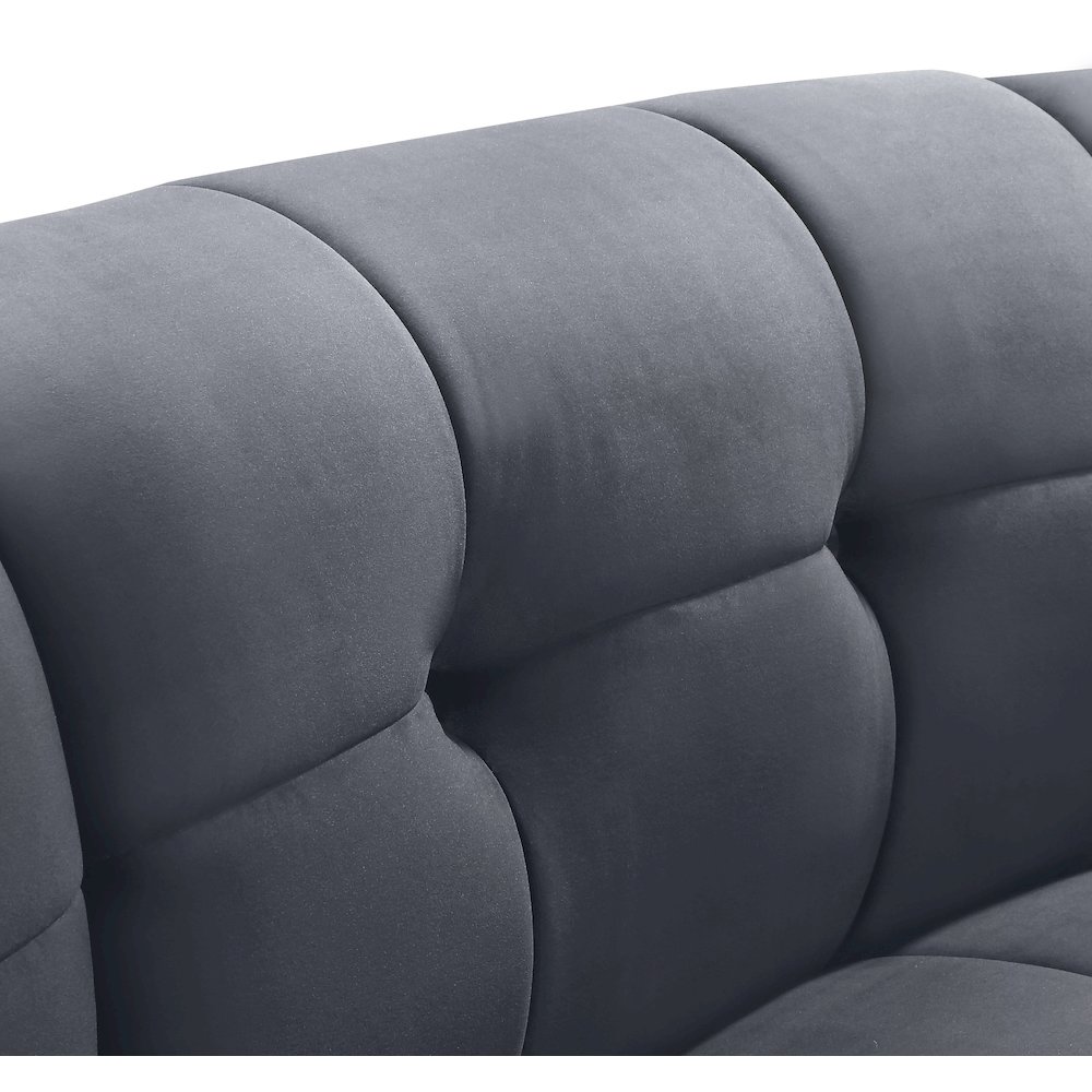 Limitless Grey Velvet Modular Chair. Picture 5