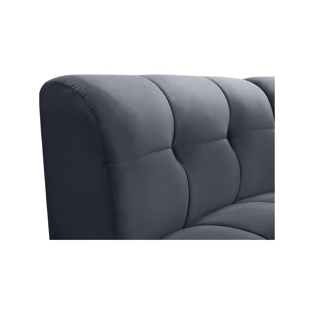 Limitless Grey Velvet Modular Chair. Picture 8