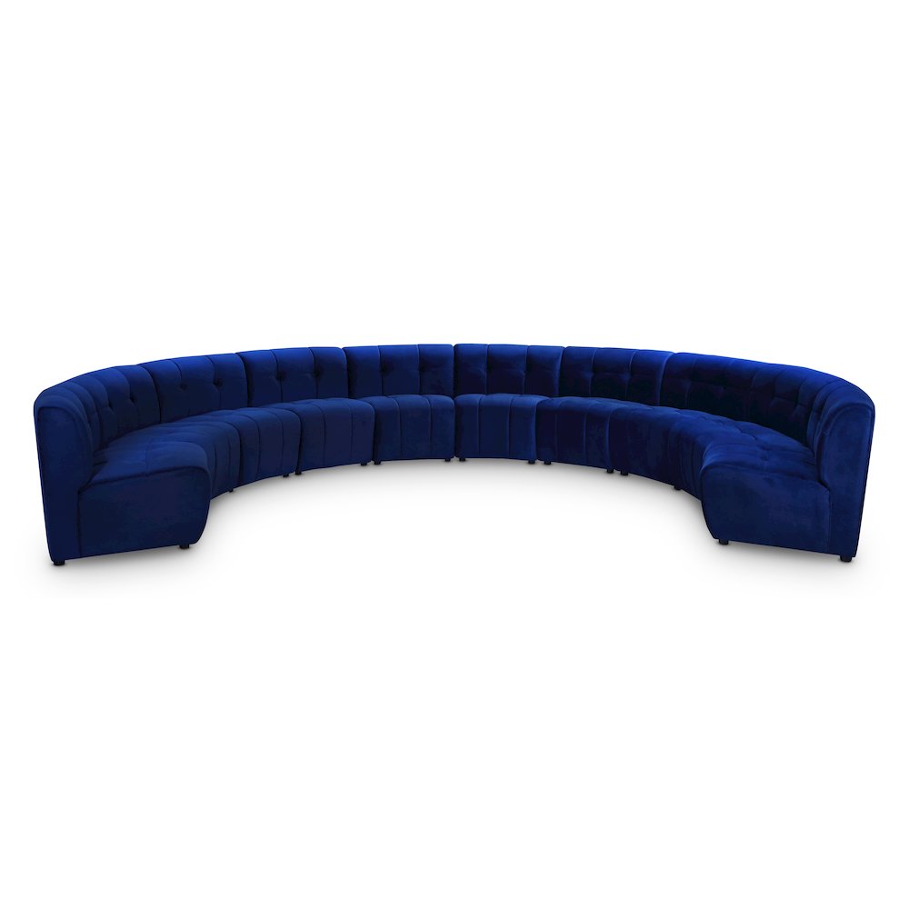 Limitless Navy Velvet 10pc. Modular Sectional. Picture 1