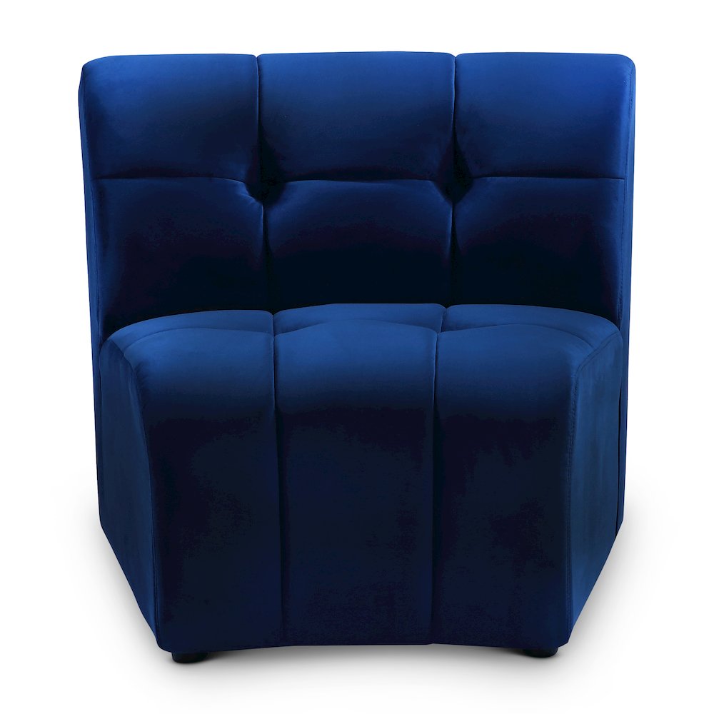 Limitless Navy Velvet Modular Chair. Picture 1