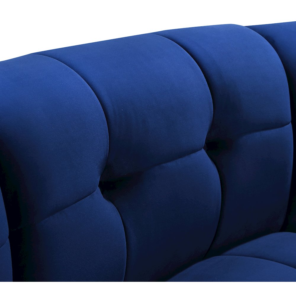 Limitless Navy Velvet Modular Chair. Picture 5