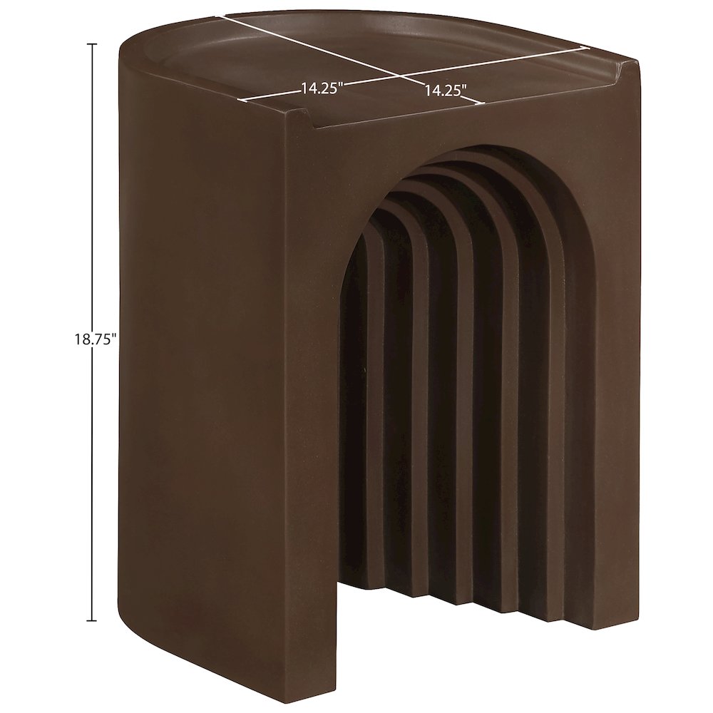 Avenda Brown Concrete Indoor/Outdoor End Table. Picture 9
