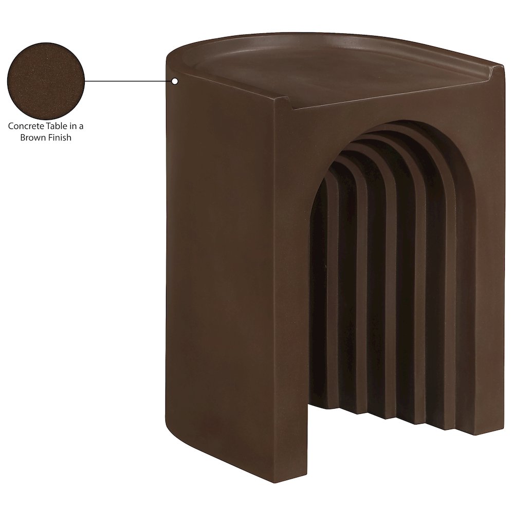 Avenda Brown Concrete Indoor/Outdoor End Table. Picture 10