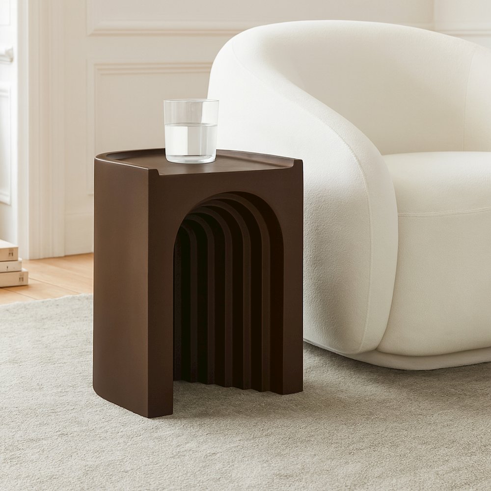 Avenda Brown Concrete Indoor/Outdoor End Table. Picture 7