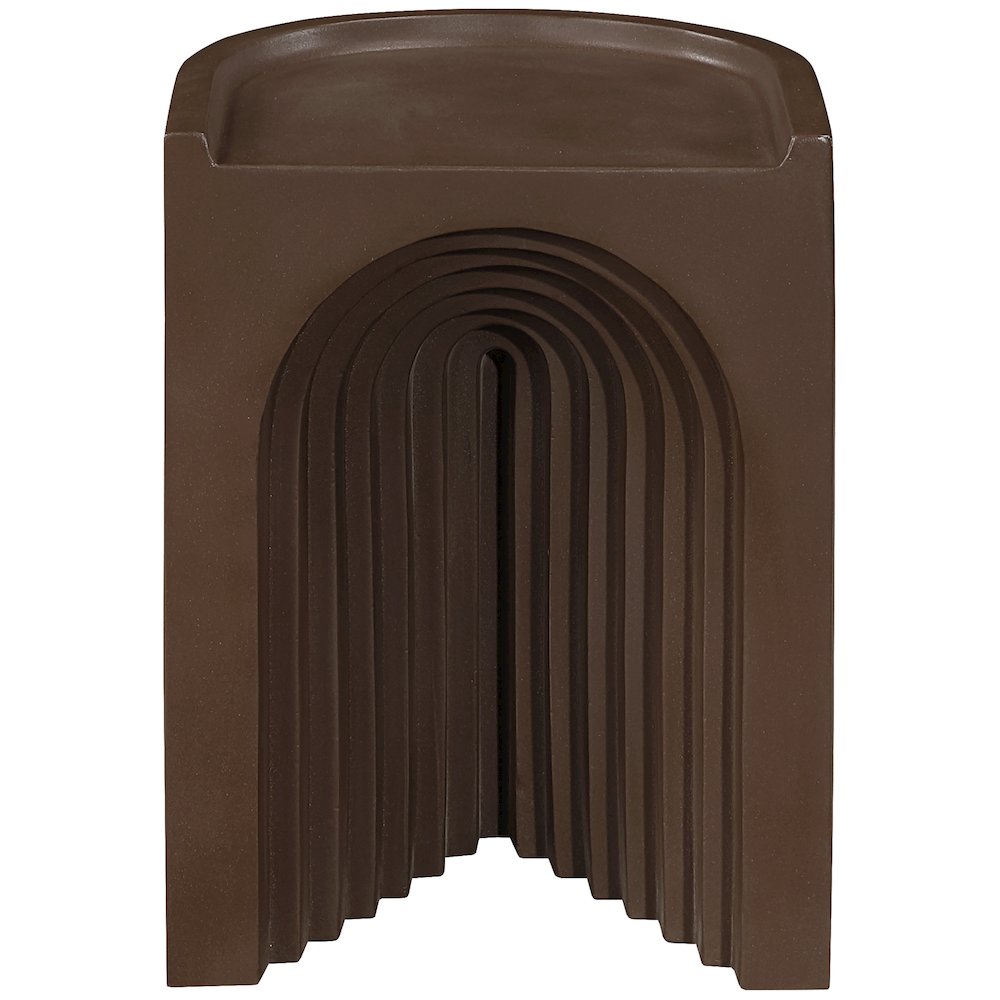 Avenda Brown Concrete Indoor/Outdoor End Table. Picture 2
